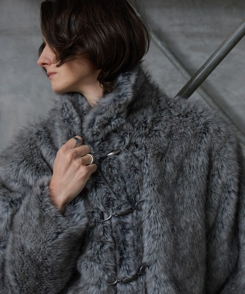 Spielio ブルゾン アウター 「Spielio」Metal bit faux fur jacket