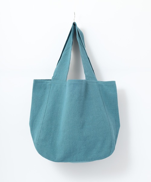 トートバッグ ウォッシュドコットン ラウンドバッグ L レディース