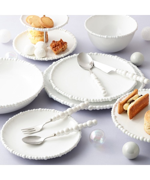 Francfranc（フランフラン） 食器 パール ケーキスタンド 1段 ホワイト