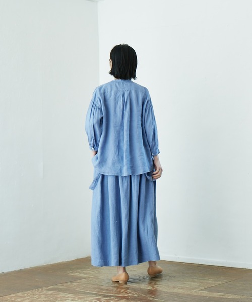 「IKKUNA」 7分袖ブラウス 1 ブルー レディースの画像