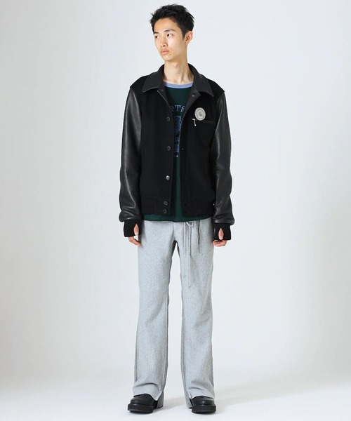 「DIET BUTCHER」 スタジャン 1 ブラック メンズ_画像4