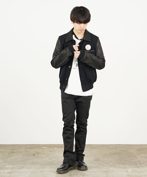 「DIET BUTCHER」 スタジャン 1 ブラック メンズ_画像7