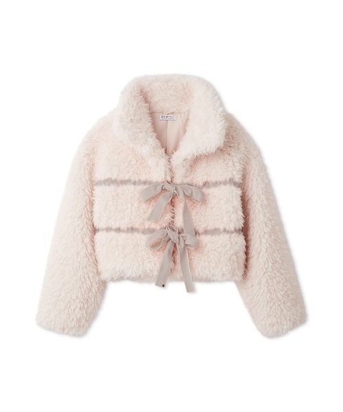 SNIDEL（スナイデル） ムートンコート ボアコート Sustainableリボン