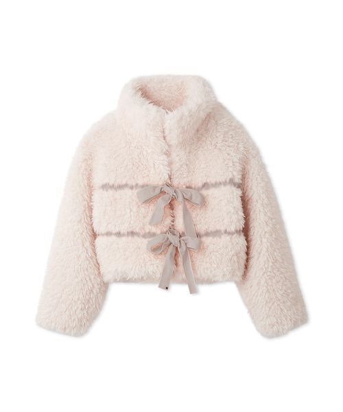 SNIDEL（スナイデル） ムートンコート ボアコート Sustainableリボン