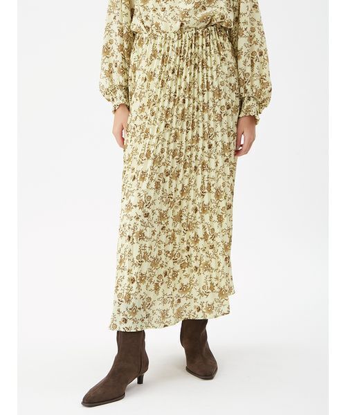 Mila Owen（ミラオーウェン） スカート フラワープリントプリーツ