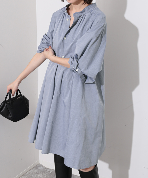 SLOBE IENA（スローブイエナ） 長袖ワンピース FREE ネイビー