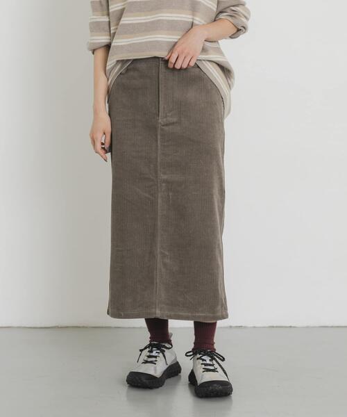 エカル（EKAL）/『UR TECH』コーデュロイストレートスカート EKAL（エカル） スカート 「UR TECH」コーデュロイストレートスカート