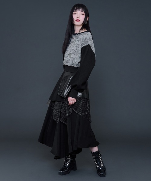 Ellno de Mavie イレヘムゴウヒチュールスカート Ellno de Mavie（エルノデメヴィ） スカート イレヘムゴウヒチュール