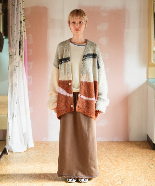 PAMM パム　気狂いのニットカーディガン ベージュ PAMM（パム） カーディガン 気狂いのニットカーディガン レディース