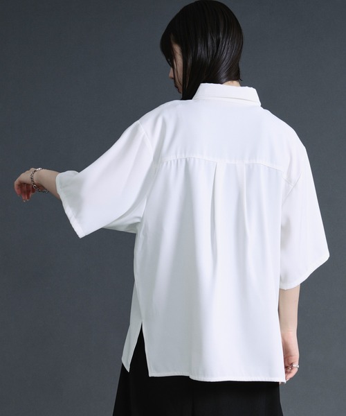 「Ellno Loset」 半袖シャツ SMALL ブラック メンズ_画像9