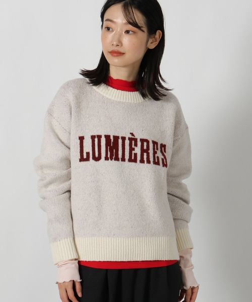 可愛いロゴニットセーター セール】カラーロゴニット（ニット/セーター）｜sakishimatokyo