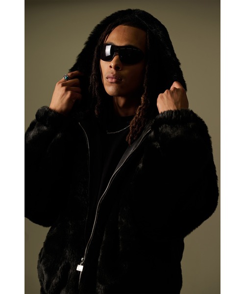 FUBU（フブ） ブルゾン アウター ブランド Faux Far Hooded Jacket