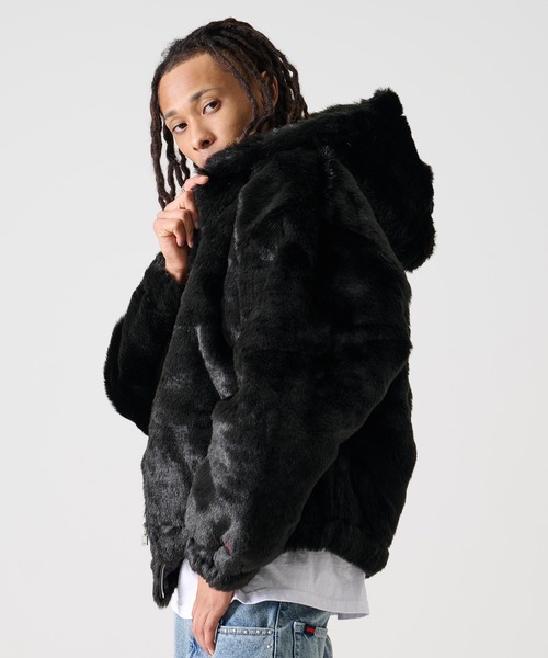 FUBU（フブ） ブルゾン アウター ブランド Faux Far Hooded Jacket