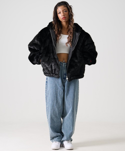FUBU（フブ） ブルゾン アウター ブランド Faux Far Hooded Jacket