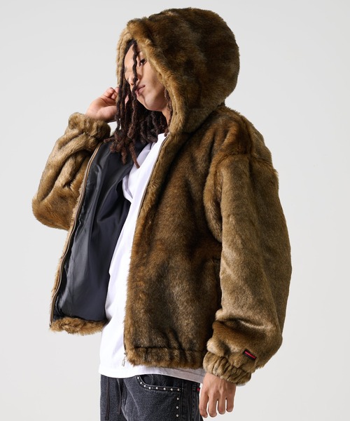 FUBU（フブ） ブルゾン アウター ブランド Faux Far Hooded Jacket