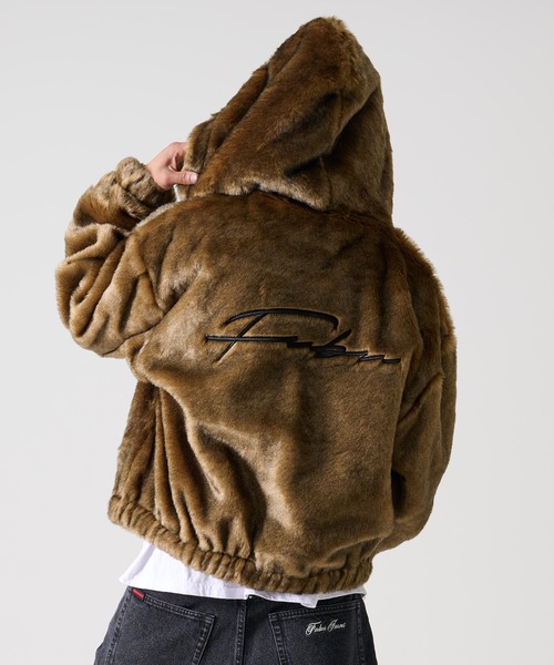 FUBU（フブ） ブルゾン アウター ブランド Faux Far Hooded Jacket