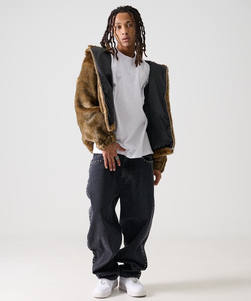 FUBU（フブ） ブルゾン アウター ブランド Faux Far Hooded Jacket