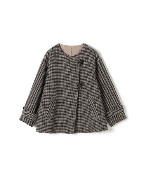 「SHIPS any」 ノーカラーコート ONE SIZE ネイビー レディース_画像3