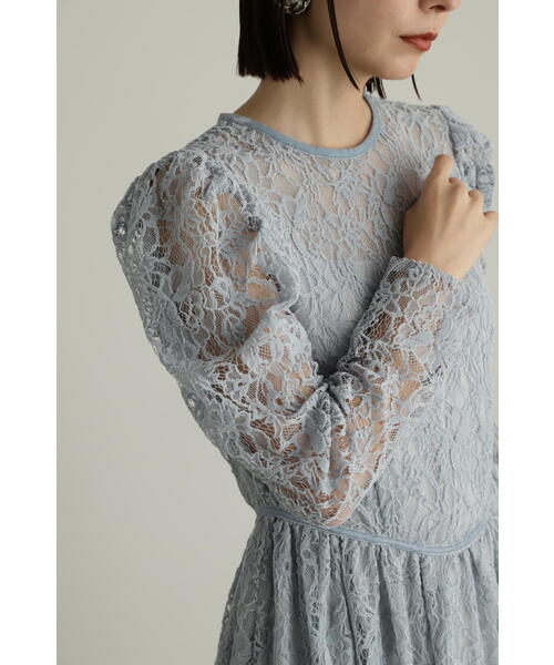 「JILL STUART」 長袖ワンピース 2 ネイビー レディース_画像8