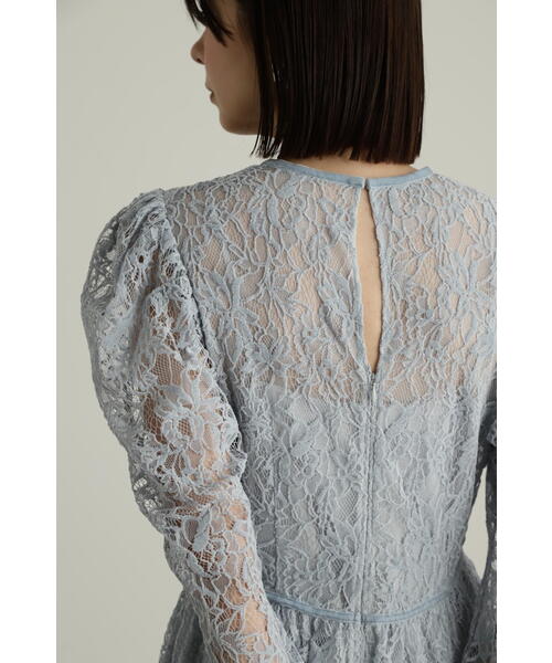 「JILL STUART」 長袖ワンピース 2 ネイビー レディース_画像9