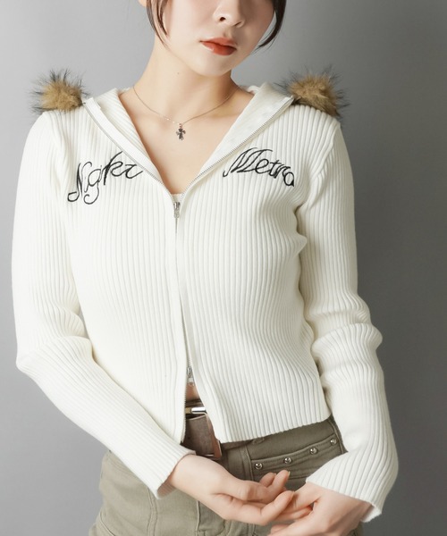 SPINNS（スピンズ） カーディガン ギャルマインド全開ミックスファー