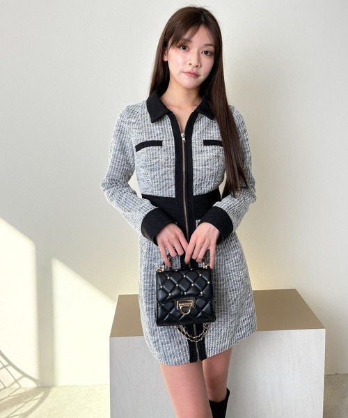 LIP SERVICE（リップサービス） 長袖ワンピース S ブラック レディース