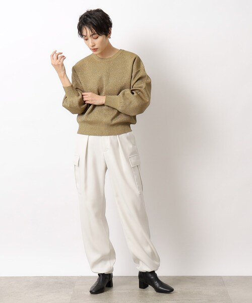 「OPAQUE.CLIP」 ニットカーディガン 38 ベージュ レディース_画像6