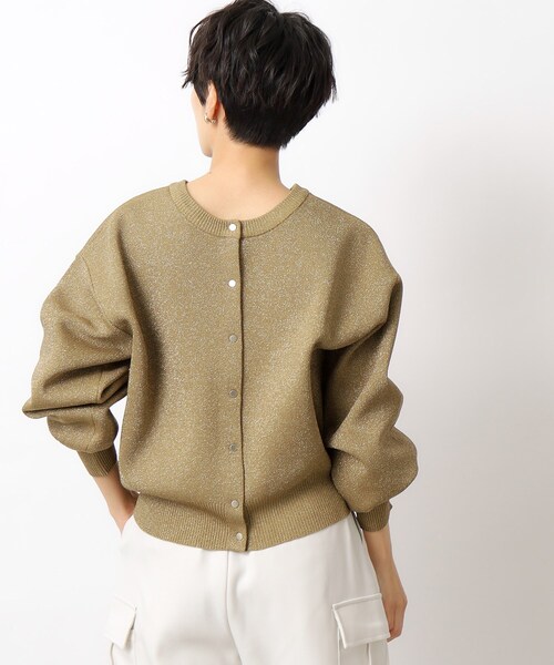 「OPAQUE.CLIP」 ニットカーディガン 38 ベージュ レディース_画像7