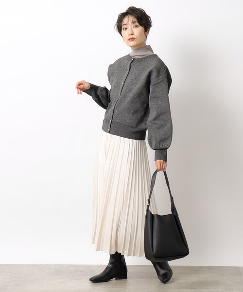 「OPAQUE.CLIP」 ニットカーディガン 38 ベージュ レディース_画像8