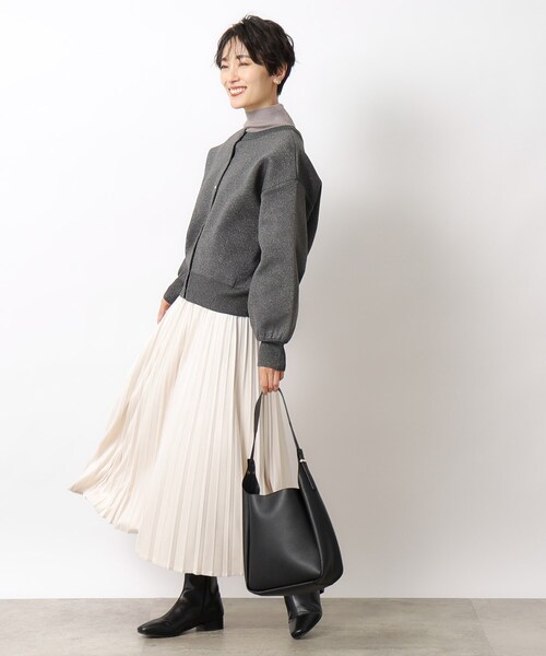 「OPAQUE.CLIP」 ニットカーディガン 38 ベージュ レディース_画像9