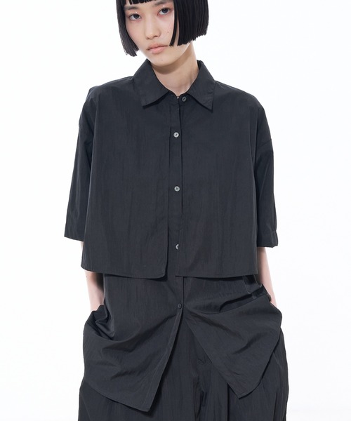 NOMINE（ノミネ） ブラウス シャツ 半袖 ロングヨーク ハーフスリーブ