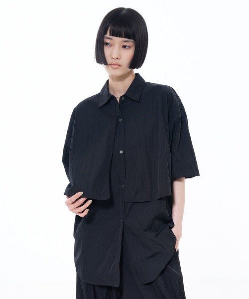 NOMINE（ノミネ） ブラウス シャツ 半袖 ロングヨーク ハーフスリーブ