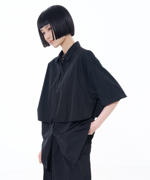 NOMINE（ノミネ） ブラウス シャツ 半袖 ロングヨーク ハーフスリーブ