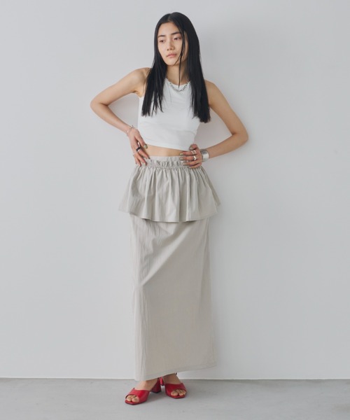 「Aunt Marie's」 スカート - グレイッシュベージュ レディース_画像5