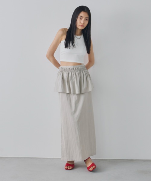 「Aunt Marie's」 スカート - グレイッシュベージュ レディース_画像6