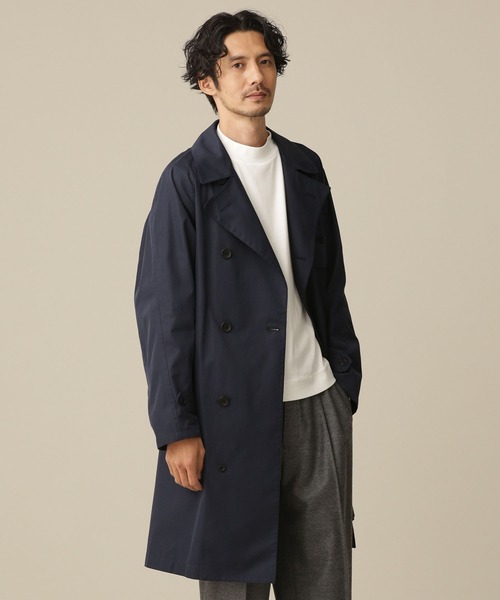 「NANO universe」 トレンチコート S ネイビー メンズ_画像4