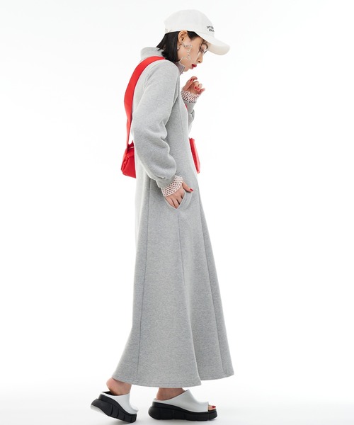 「Narcissus」 長袖ワンピース FREE グレー レディース_画像8