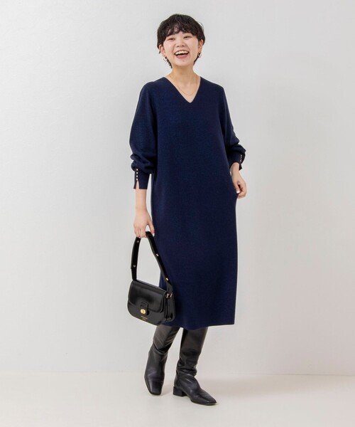 「NOLLEY'S Sophi」 ニットワンピース 38 ベビーピンク レディース_画像2