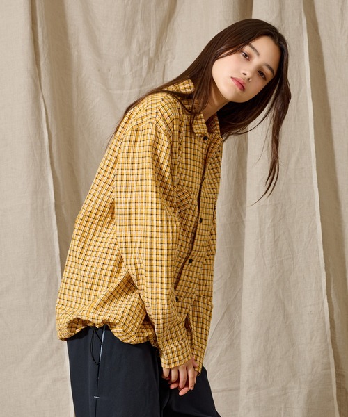 「WETTEMPT」 長袖シャツ MEDIUM グリーン メンズ_画像4