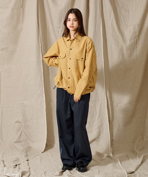 「WETTEMPT」 長袖シャツ MEDIUM グリーン メンズ_画像6