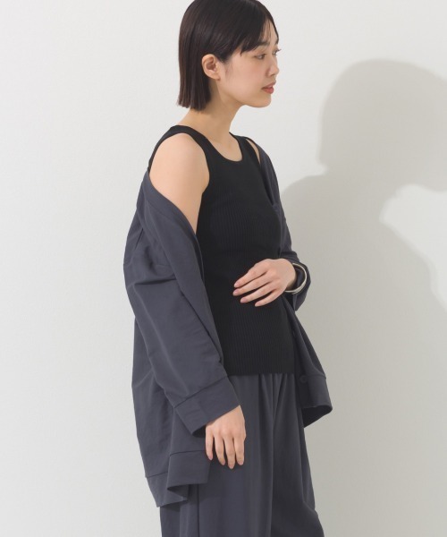 OMNES（オムネス） タンクトップ ノースリーブ 横編みリブタンクトップ
