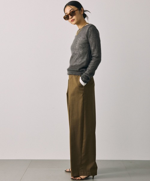 「BABYLONE」 パンツ 38inch ライトグレー レディース_画像3