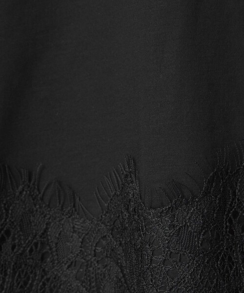 tシャツ スソ レース プルオーバー カットソー レディースの画像