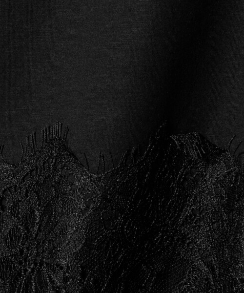 tシャツ スソ レース プルオーバー カットソー レディースの画像