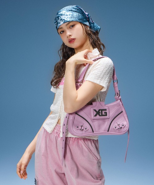 XG ショルダーバッグ SHOULDER BAG 公式グッズ(完売品) X-girl（エックスガール） ショルダーバッグ バッグ XG EMBLEM BUCKLE