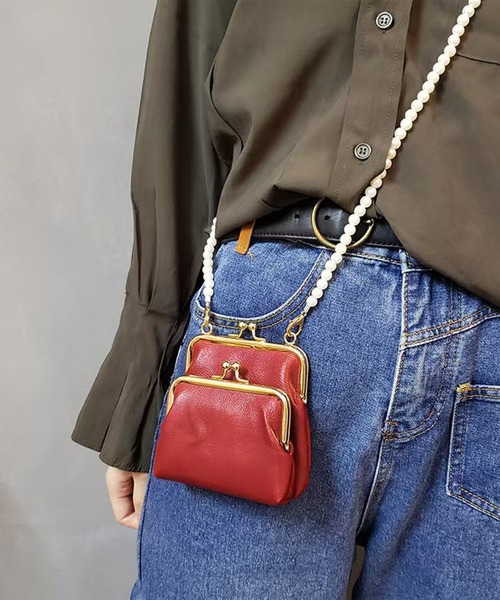 MAISON SELECT ショルダーバッグ バッグ ミニ 2C21-MZ パールチェーン