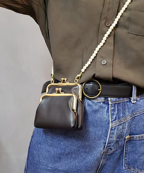 MAISON SELECT ショルダーバッグ バッグ ミニ 2C21-MZ パールチェーン