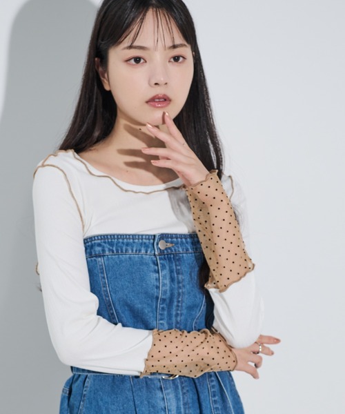 「paravion」 長袖カットソー FREE ブラック レディース_画像3