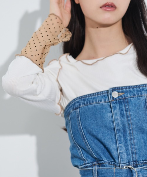 「paravion」 長袖カットソー FREE ブラック レディース_画像5