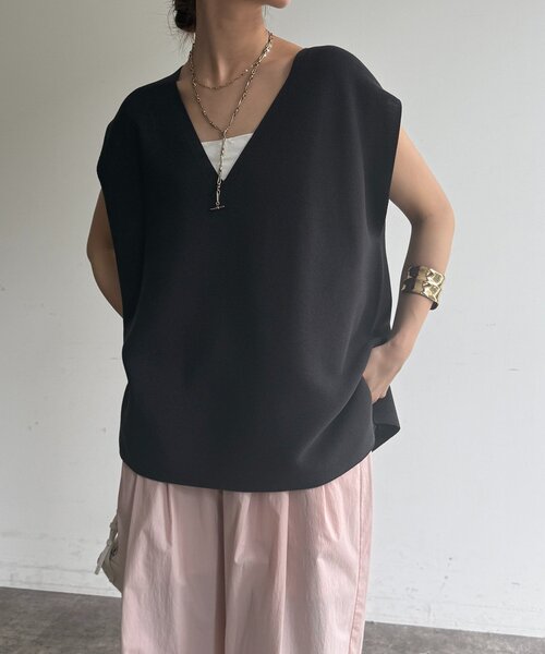 tシャツ ガーターフレンチプルオーバー レディースの画像